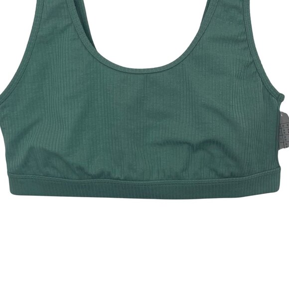 Auden Unlined Scoop Neck Bralette Medium Teal Blue Green New - Picture 4 of 12